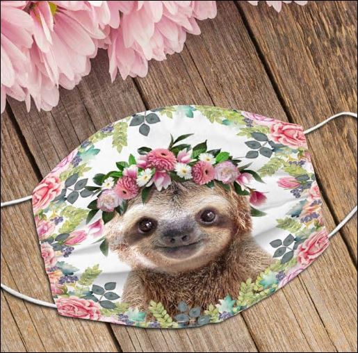 Sloth and flower face mask – dnstyles