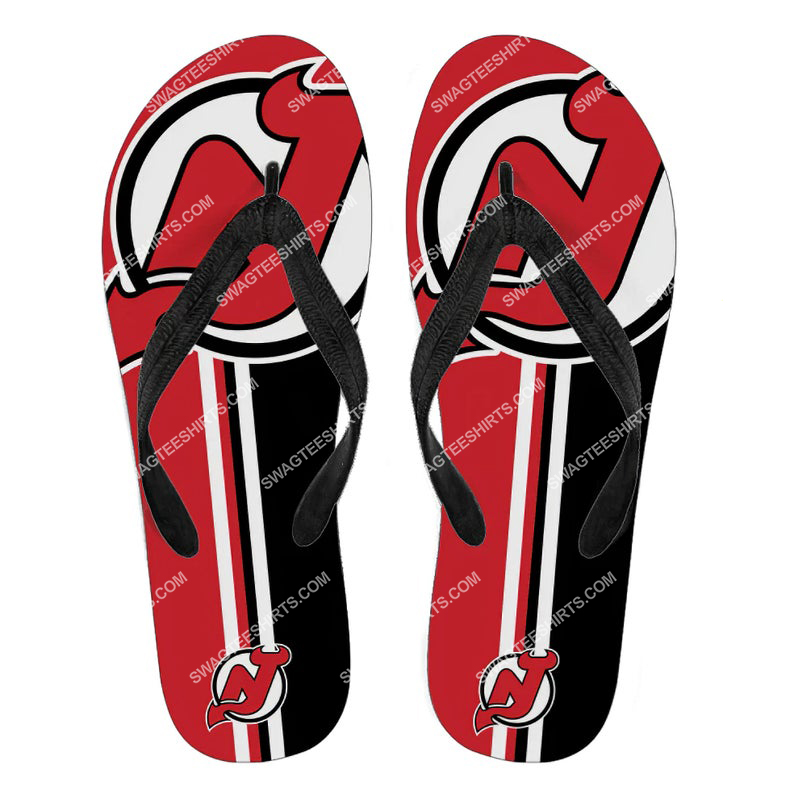 [special edition] national hockey league new jersey devils full printing flip flops – maria