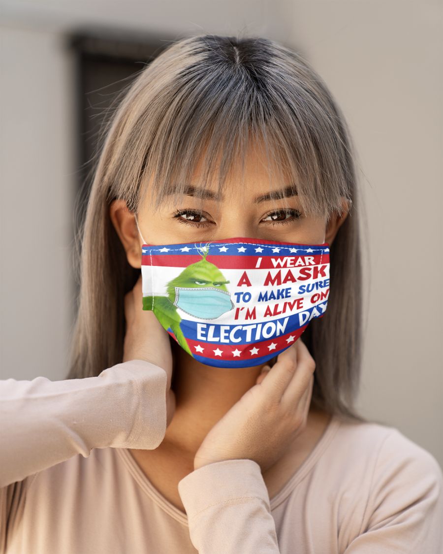 I wear a mask to make sure i'm alive on election day face mask 2