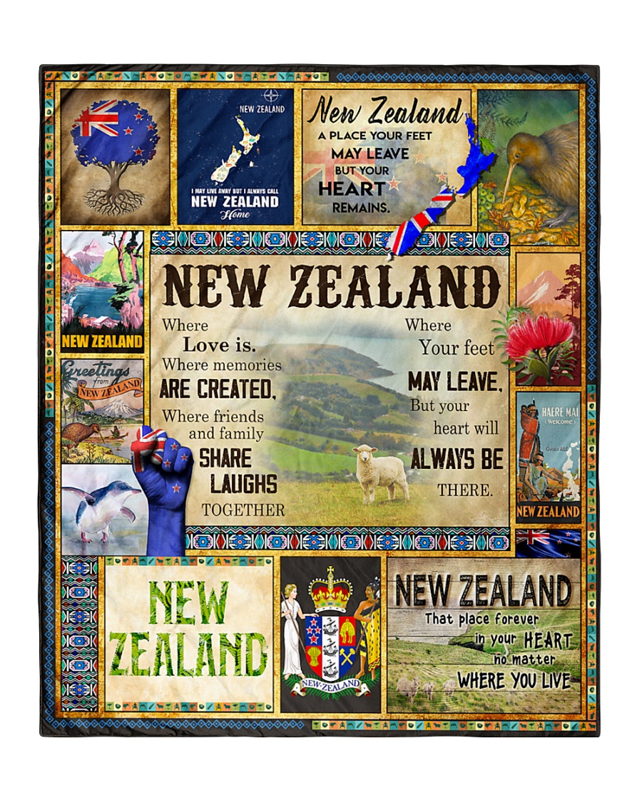 New zealand where love is quilt blanket