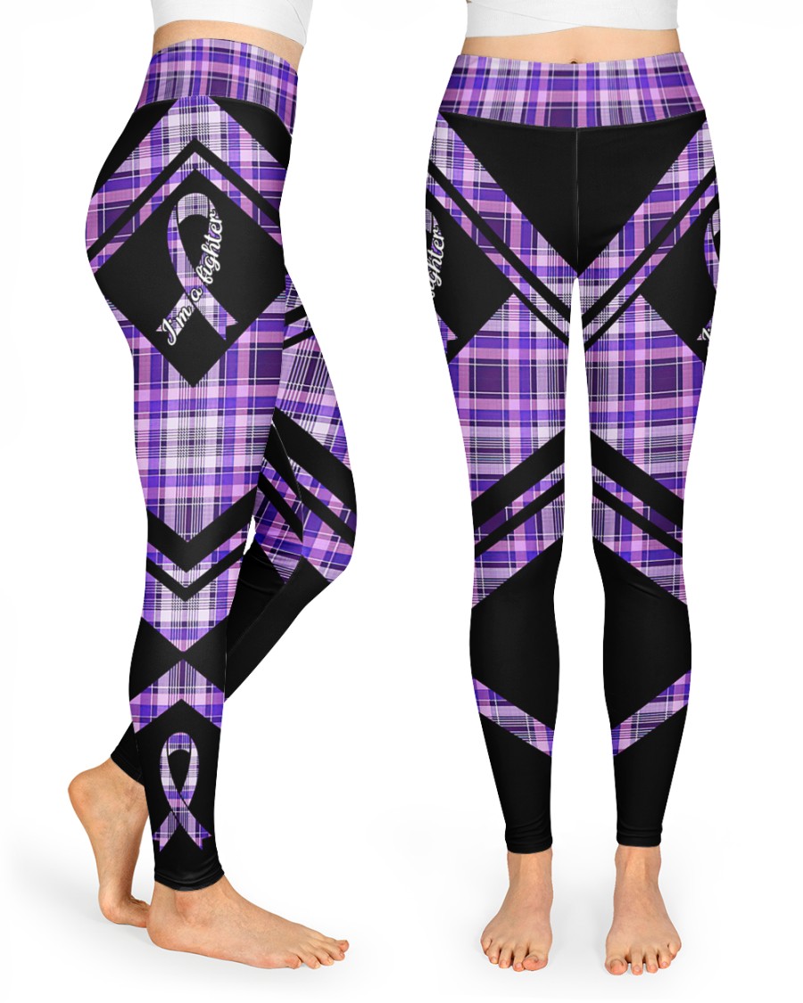 Fibromyalgia purple plaid I’m a fighter leggings – Teasearch3d 310521