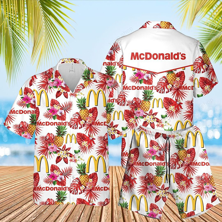 Mcdonalds Logo Pinapple Hawaiian Shirt, Short1