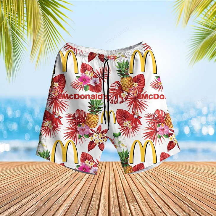 Mcdonalds Logo Pinapple Hawaiian Shirt, Short2