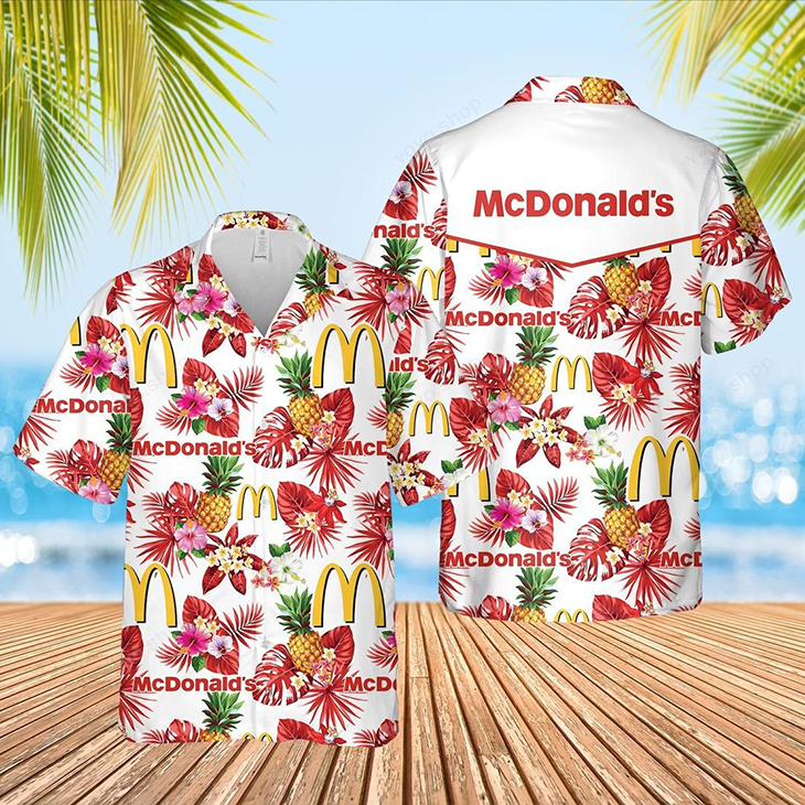 Mcdonalds Logo Pinapple Hawaiian Shirt, Short3