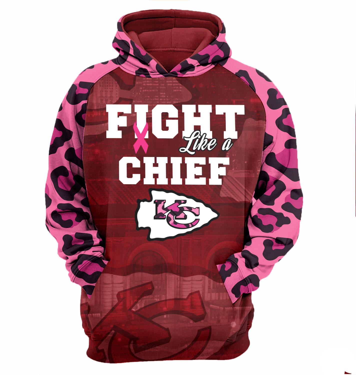Breast cancer fight like a kansas city chiefs 3d hoodie - maria