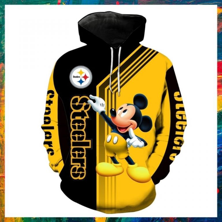 Mickey Mouse Pittsburgh Steelers 3d over printed hoodie 2