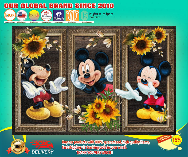 Mickey Mouse sunflower doormat 1