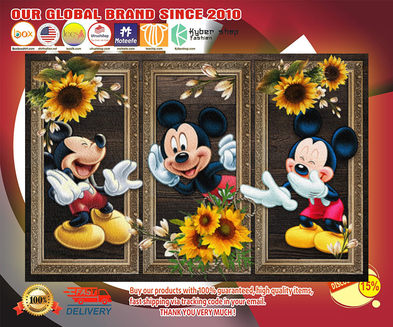 Mickey Mouse sunflower doormat 2