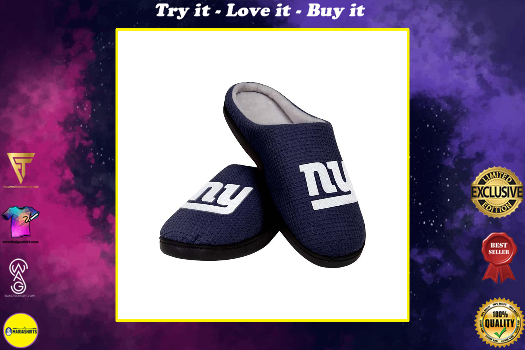 [special edition] new york giants football team full over printed slippers – maria