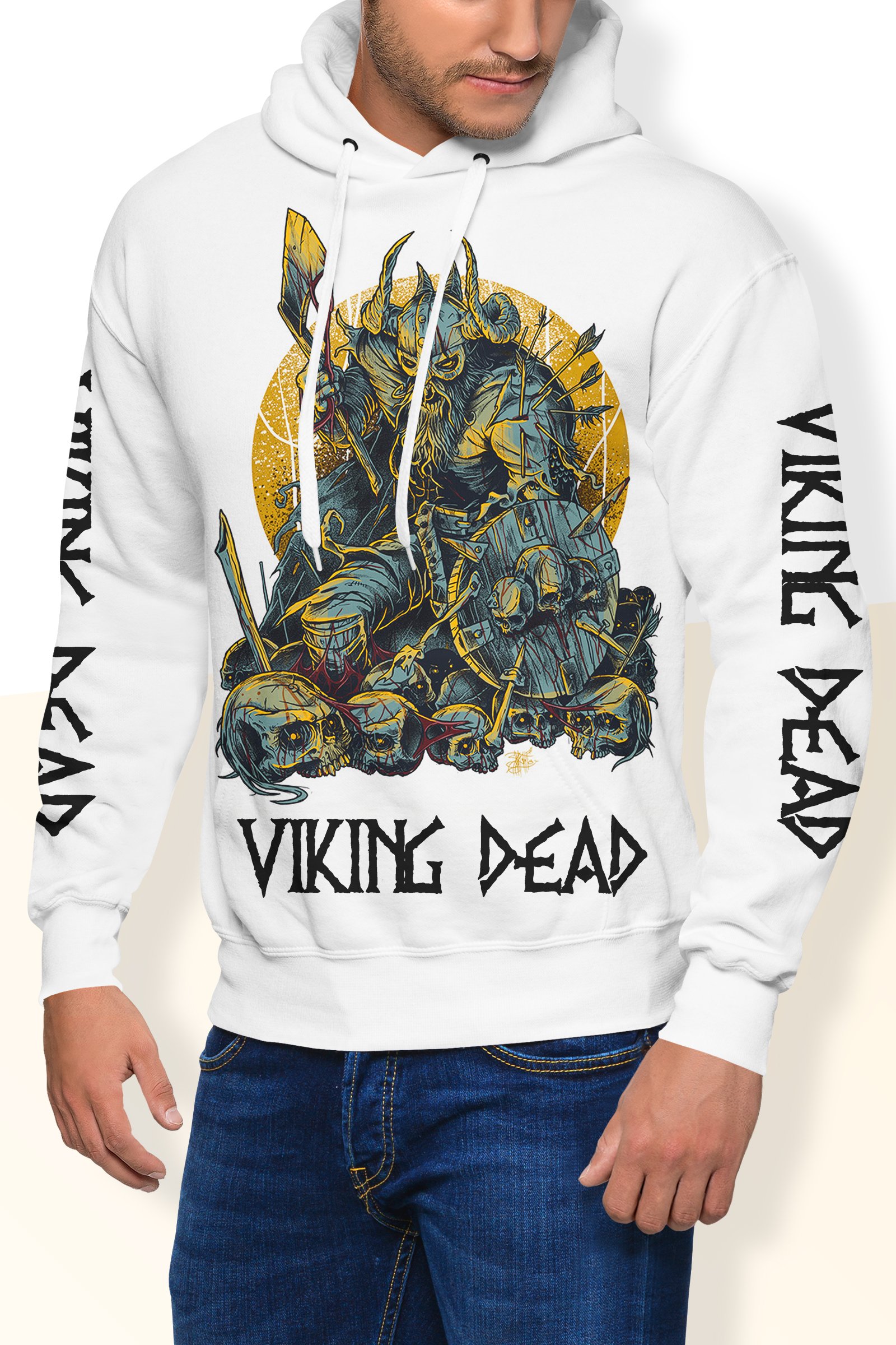 The viking dead full over printed hoodie 1