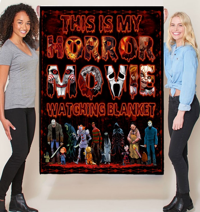 This is my horror movie watching blanket