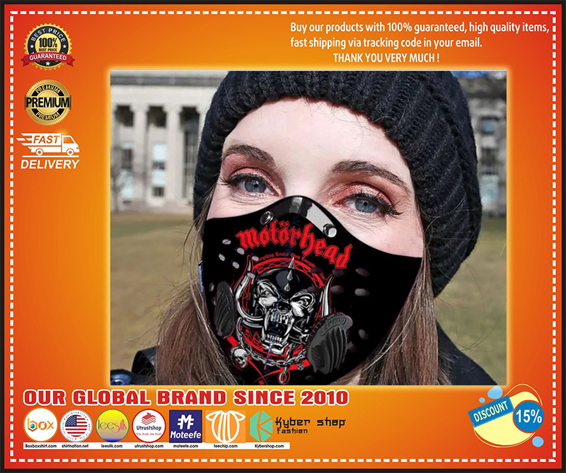 Motorhead rock band filter carbon face mask 2