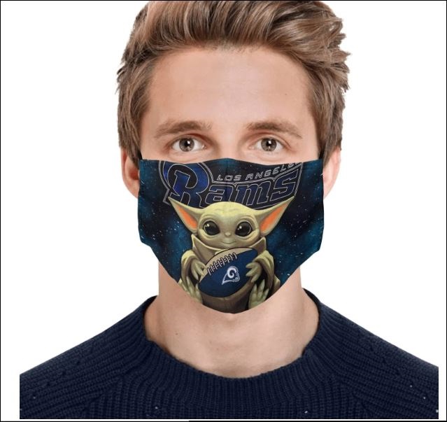 Baby Yoda hug Los Angeles Rams face mask – dnstyles