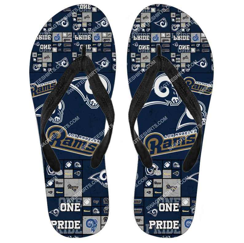 [special edition] the los angeles rams team all over print flip flops – maria