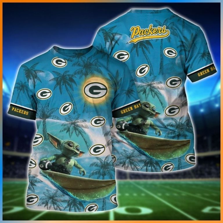 NFL Green Bay Packers Baby Yoda 3d shirt 6