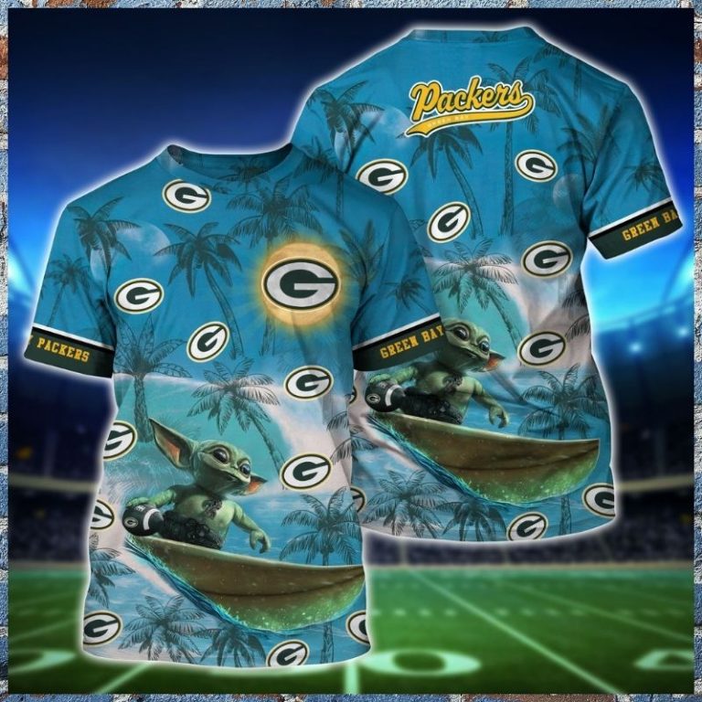 NFL Green Bay Packers Baby Yoda 3d shirt 7