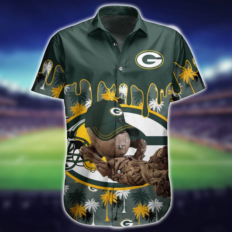 NFL Green Bay Packers Groot Hawaiian shirt, short 5