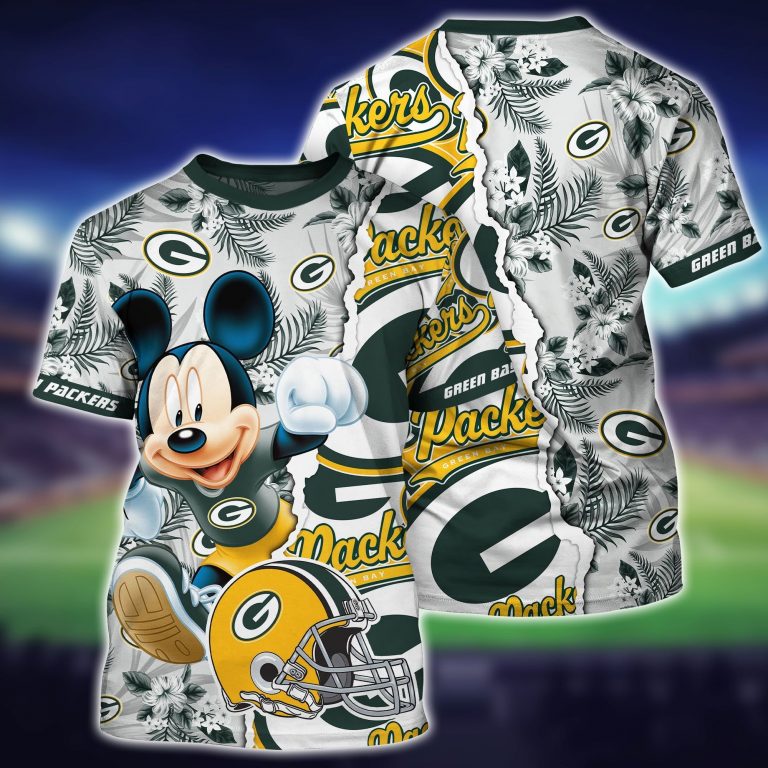 NFL Green Bay Packers Mickey Mouse 3d shirt