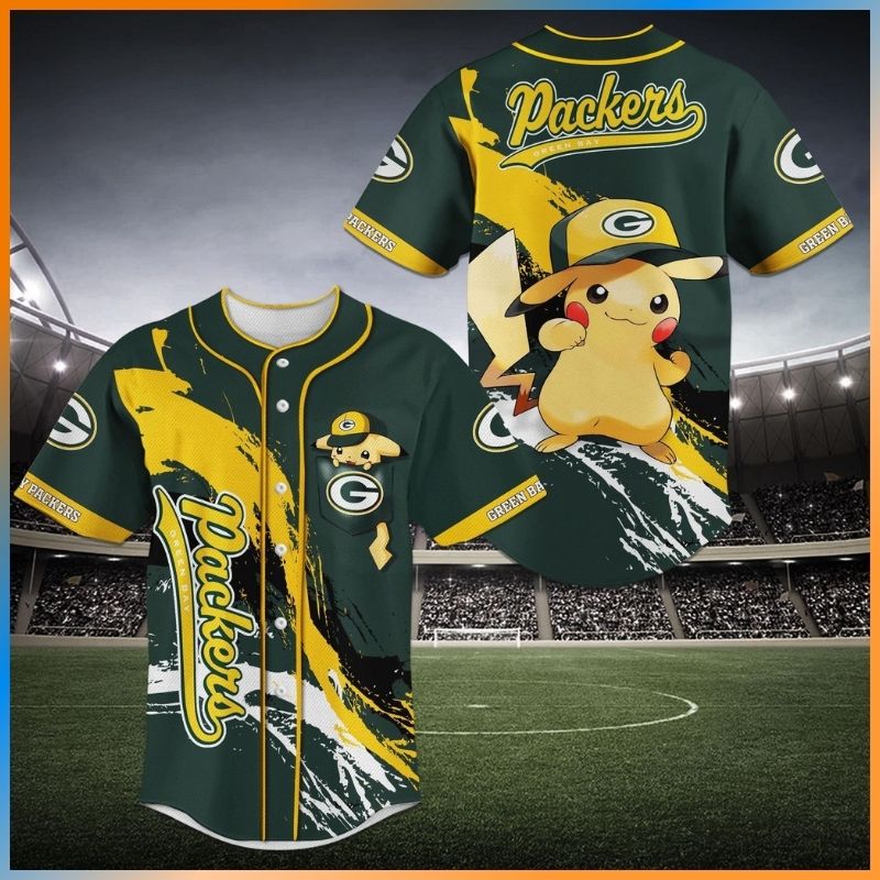 NFL Green Bay Packers Pikachu baseball jersey – LIMITED EDITION