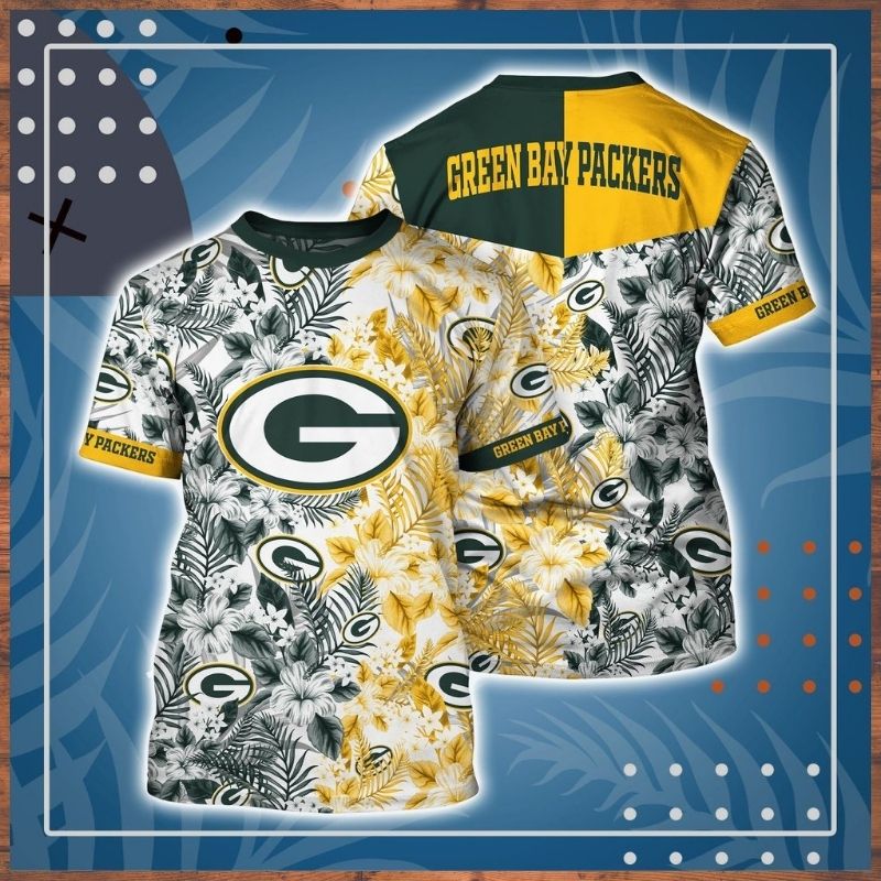 NFL Green Bay Packers hibicus 3d shirt- LIMITED EDITION