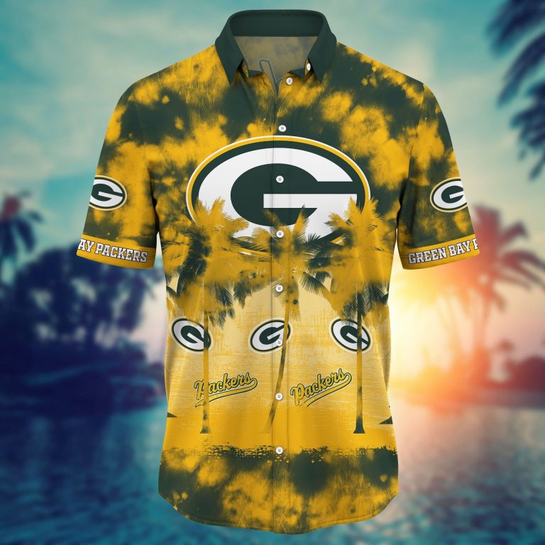 NFL Green Bay Packers logo Hawaiian shirt, short 2