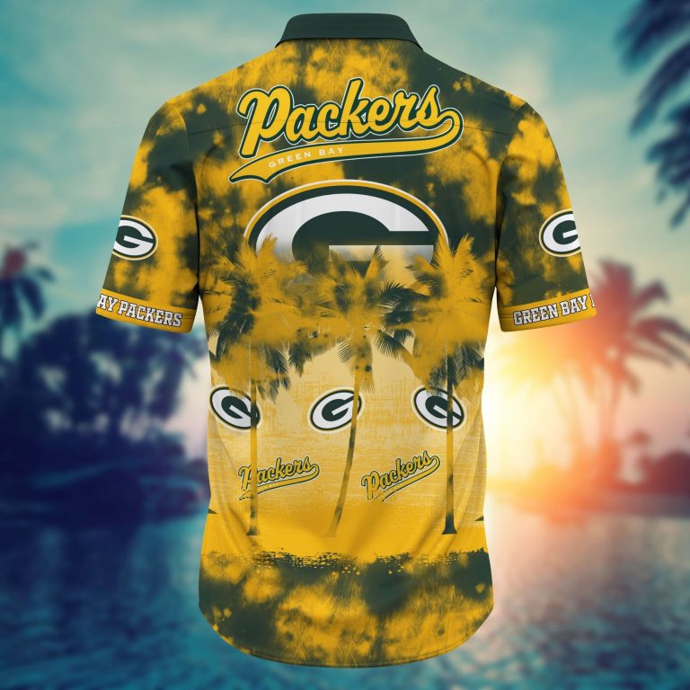 NFL Green Bay Packers logo Hawaiian shirt, short 3