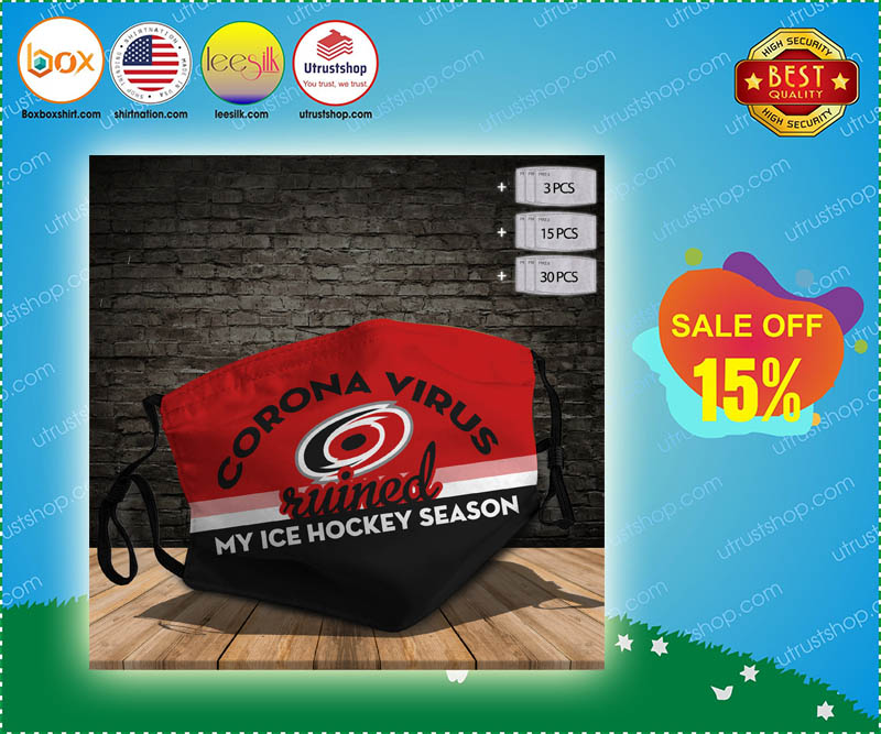 Carolina Hurricanes Corona virus ruined my ice hockey season face mask – LIMITED EDITION