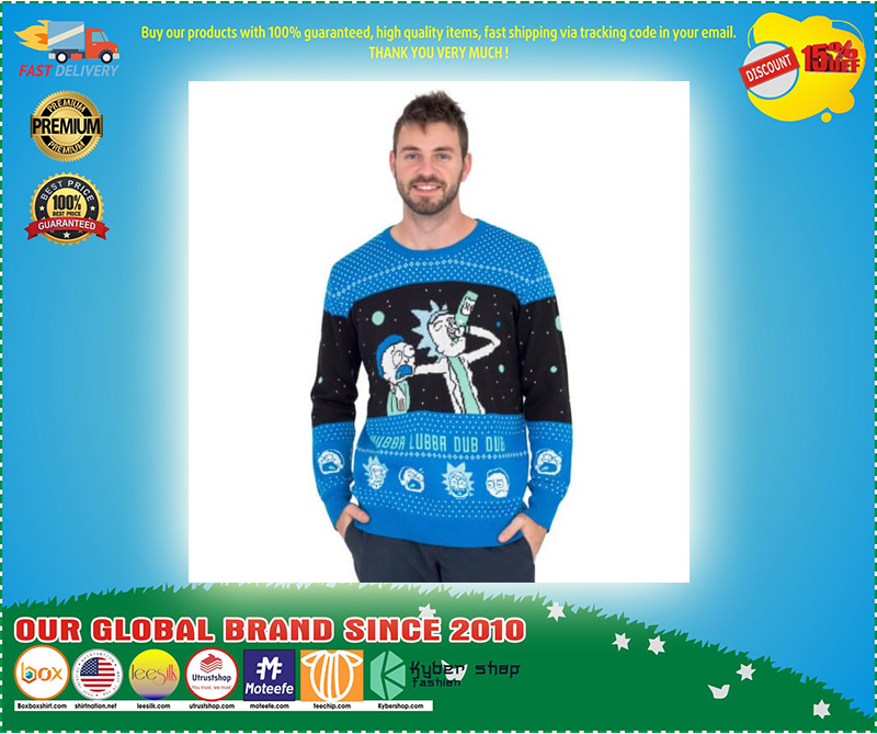 Wubba Lubba Dub Dub Rick and Morty Ugly Christmas Sweater 2