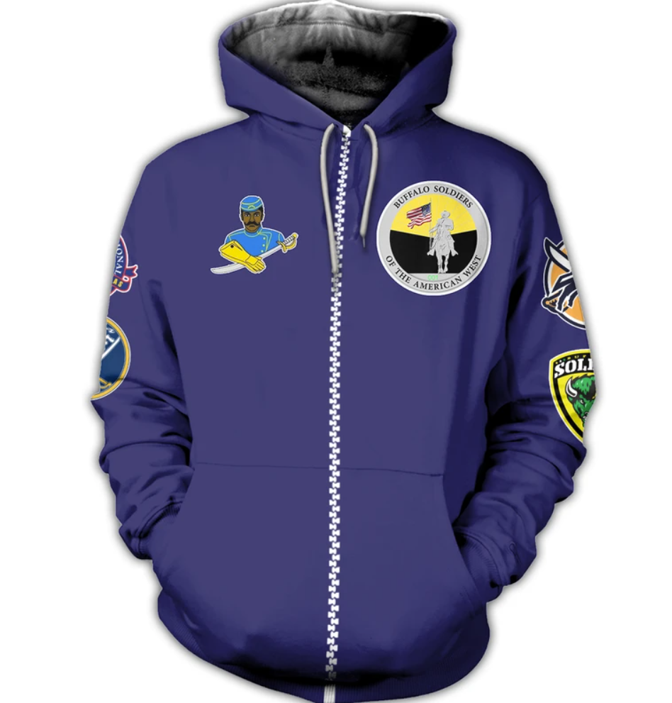Buffalo Soldier all over printed 3D zip hoodie