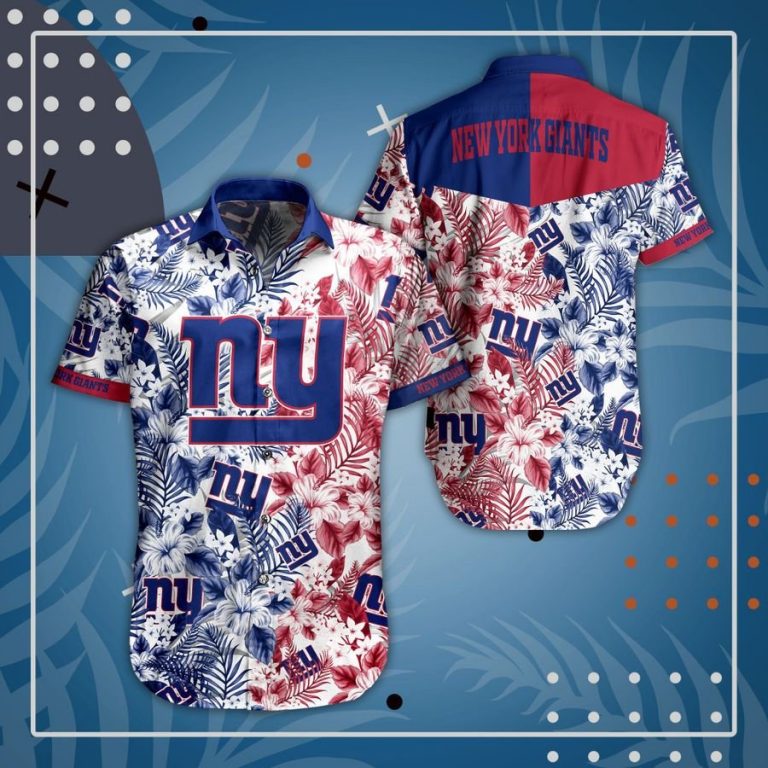 New York Giants Hawaiian Shirt, Short