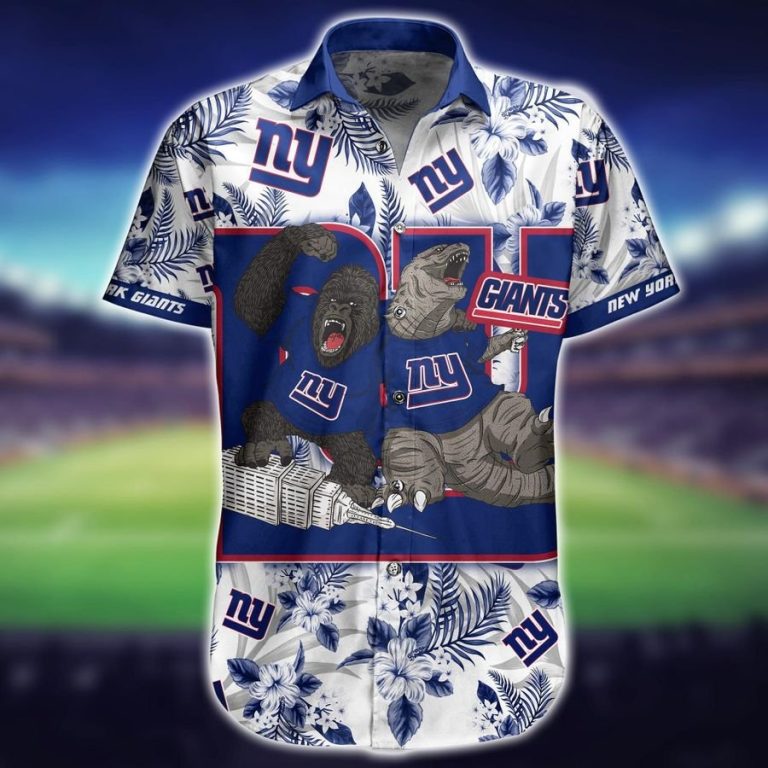 New York Giants KingKong Godzilla Hawaiian Shirt, Short2