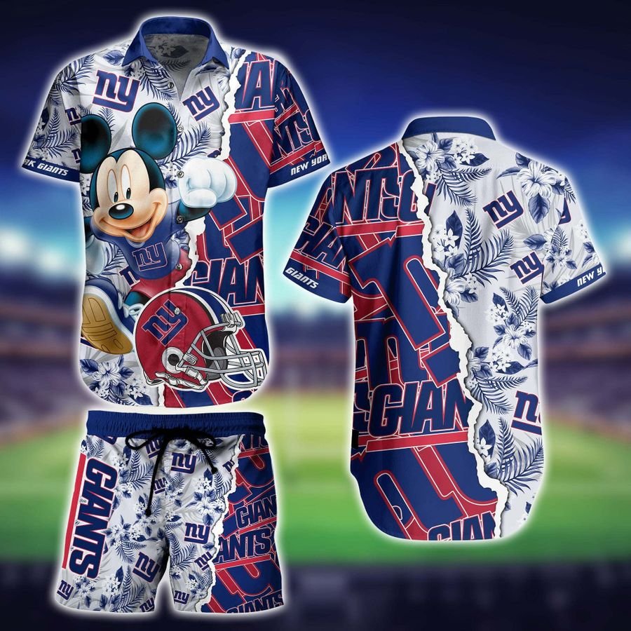New York Giants Mickey Mouse Hawaiian Shirt, Short – LIMITED EDITION