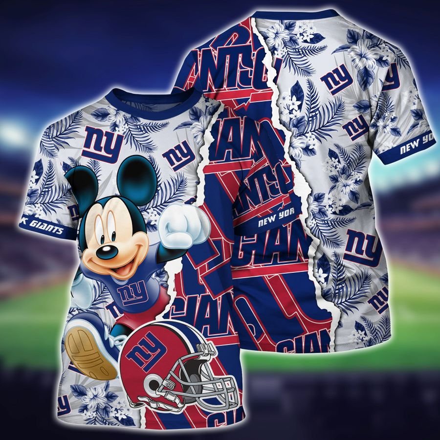 New York Giants Mickey Mouse Hawaiian Shirt, Short1