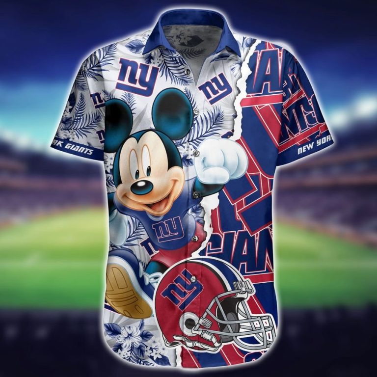 New York Giants Mickey Mouse Hawaiian Shirt, Short2