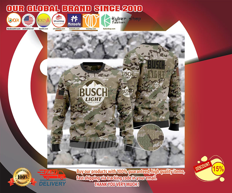 Busch light camo ugly Christmas sweater 4