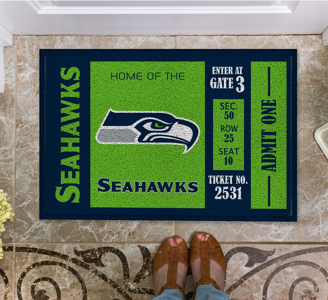 NFL Seattle Seahawks Team Ticket Runner Doormat – Hothot 100621