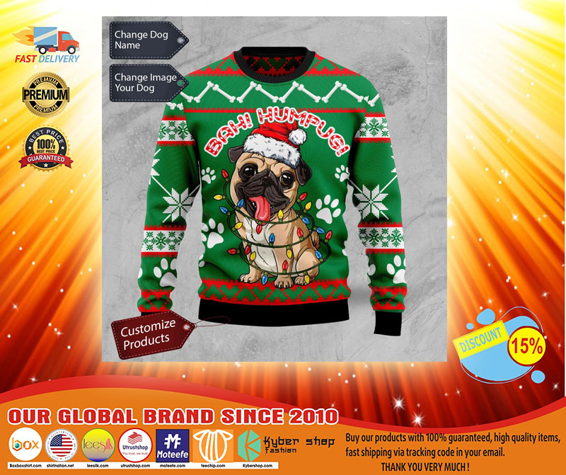 Bah humpug ugly Christmas sweater3
