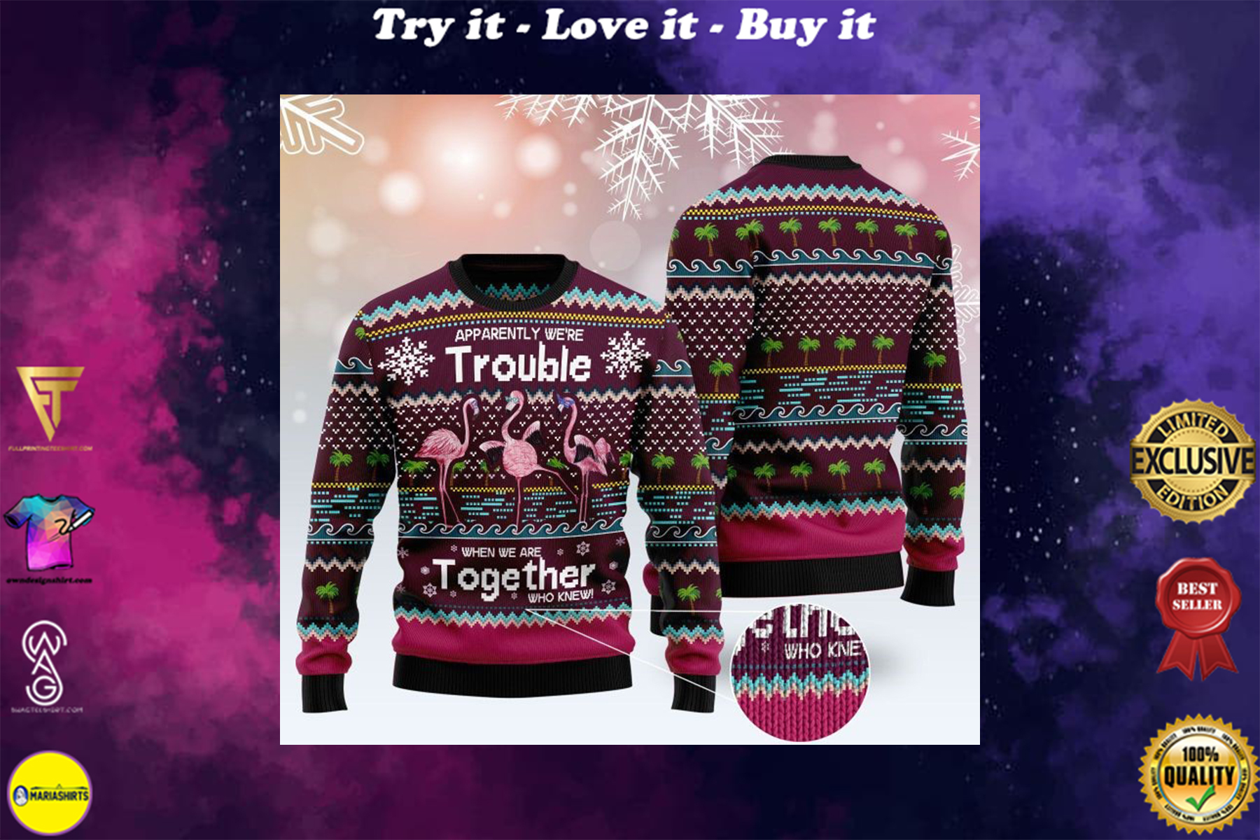 [special edition] apparently were trouble when we are together who knew ugly sweater – maria