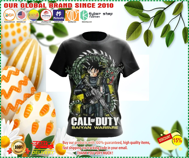 Dragon Ball call of duty saiyan warfare and T shirt
