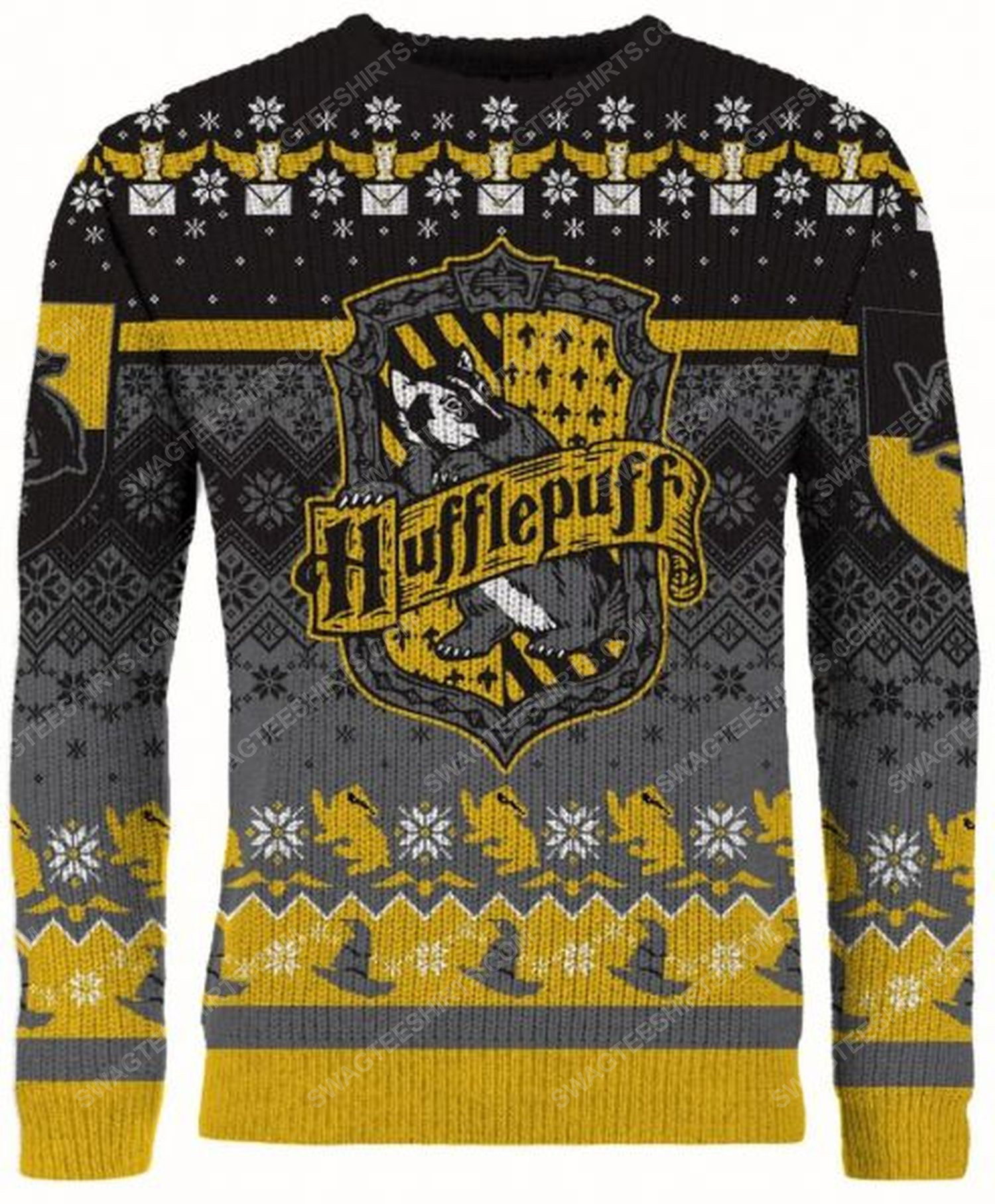 [special edition] The hufflepuff harry potter full print ugly christmas sweater – maria