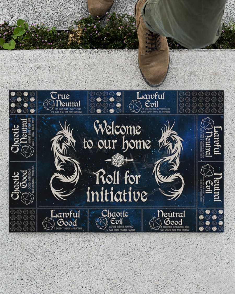 Dragon Welcome to our home roll for initiative doormat – Saleoff 240921