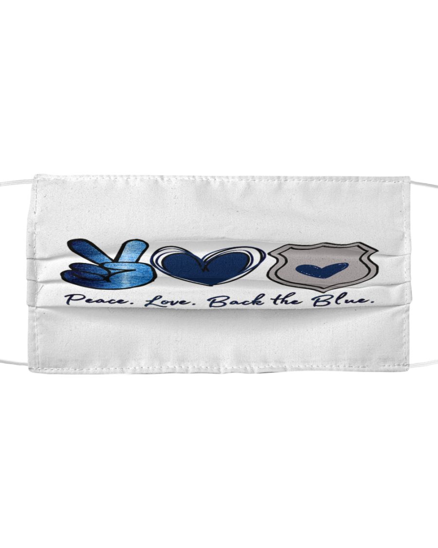 Peace love back the blue cloth mask - pic 3