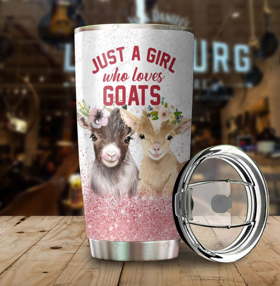 Personalized just a girl who loves goats tumbler - dnstyles
