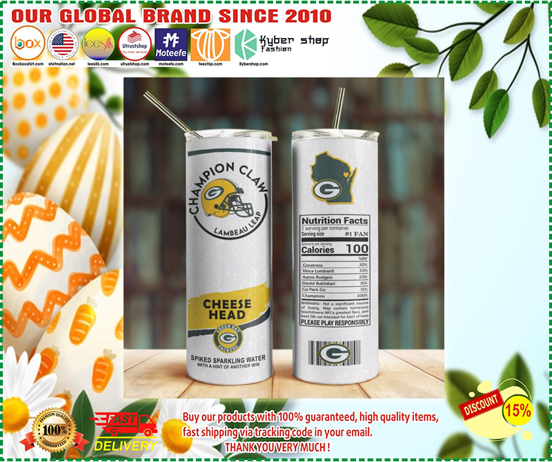 Green Bay Packers Champion Claw skinny tumbler