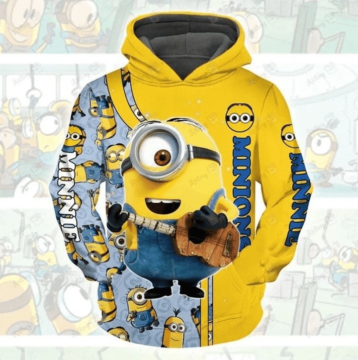 Minions 3d all over print hoodie 2