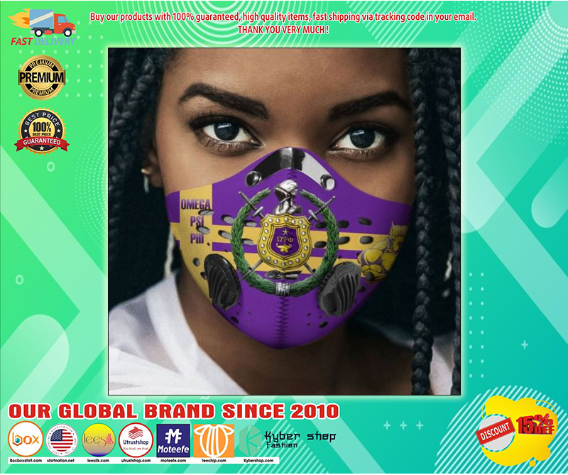 Omega Psi Phi filter activated carbon face mask
