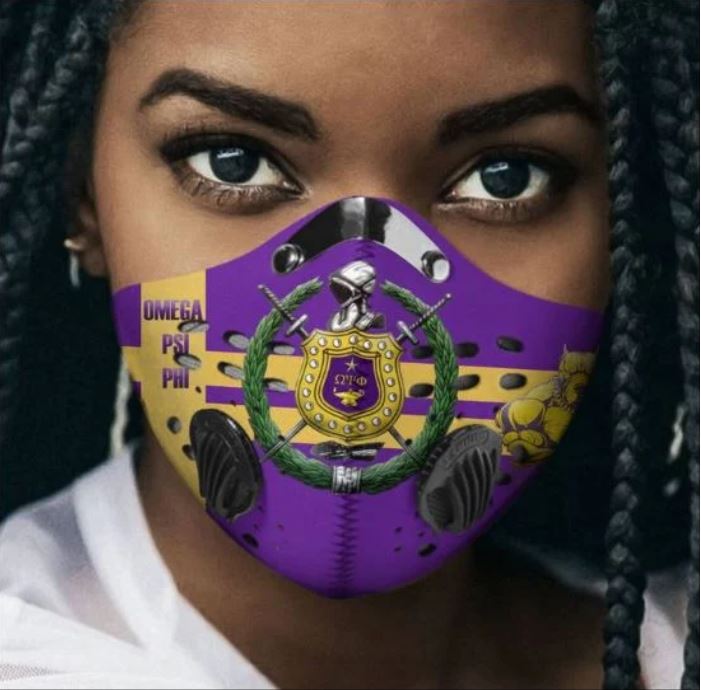 Omega Psi Phi filter activated carbon face mask – Alchemytee