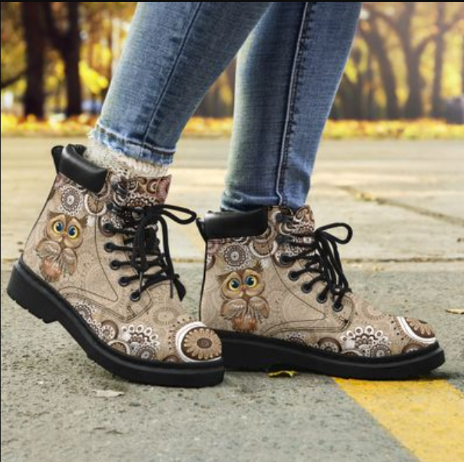 Owl vintage timberland boots 1