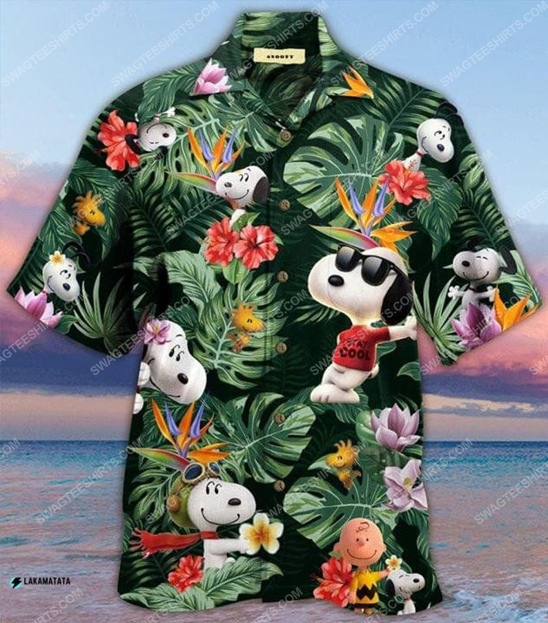 Snoopy and woodstock cartoon disney movie hawaiian shirt 1