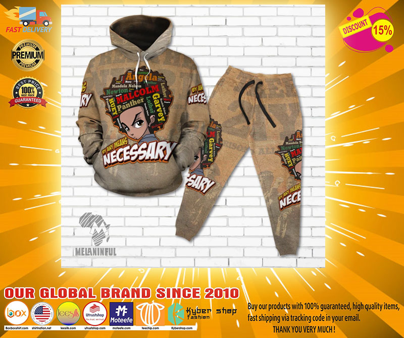 HUEY FREEMAN BLACK POWER By any means necessary 3D hoodie4